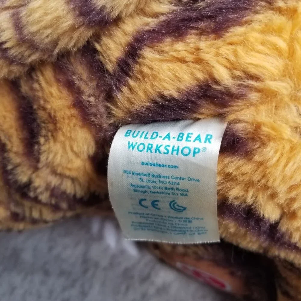 Build A Bear Workshop Tiger Stuffed Animal Plush Sitting